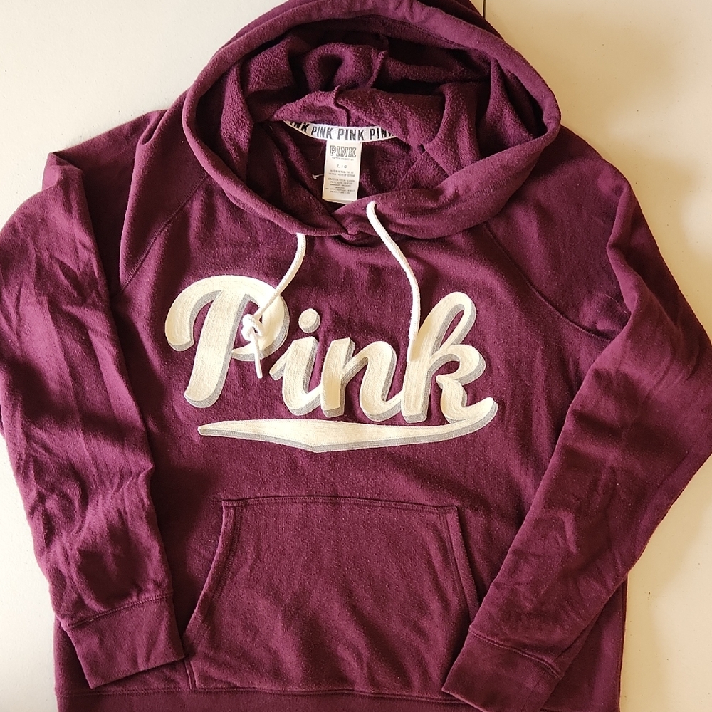 PINK Victoria's Secret Red Oversized Long Sleeve Hoodie